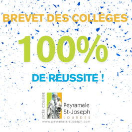 BREVET DES COLLÈGES : 100% DE RÉUSSITE 